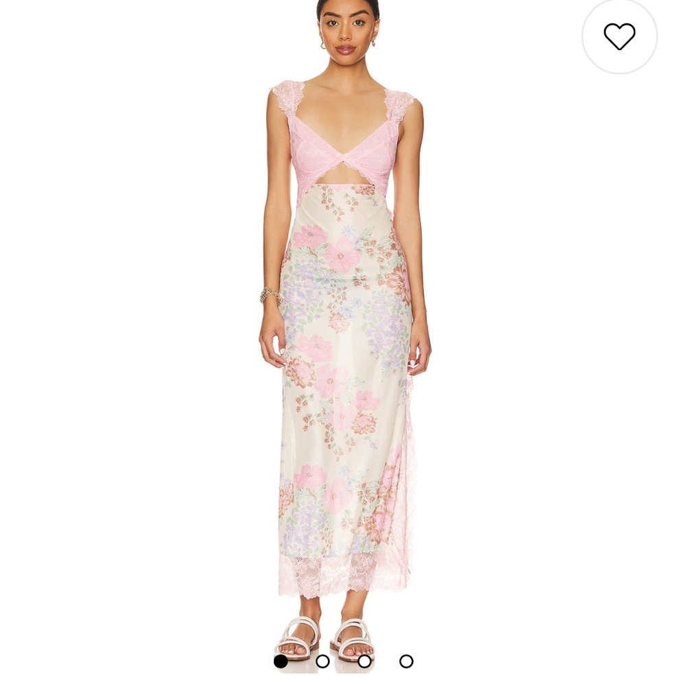Free People Pink Floral Maxi Dress